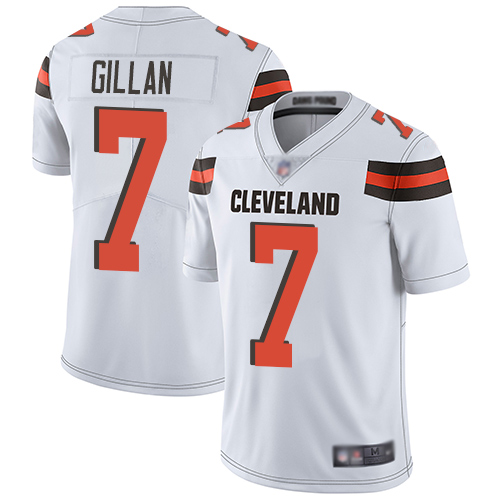 Cleveland Browns Jamie Gillan Men White Limited Jersey #7 NFL Football Road Vapor Untouchable->women nfl jersey->Women Jersey